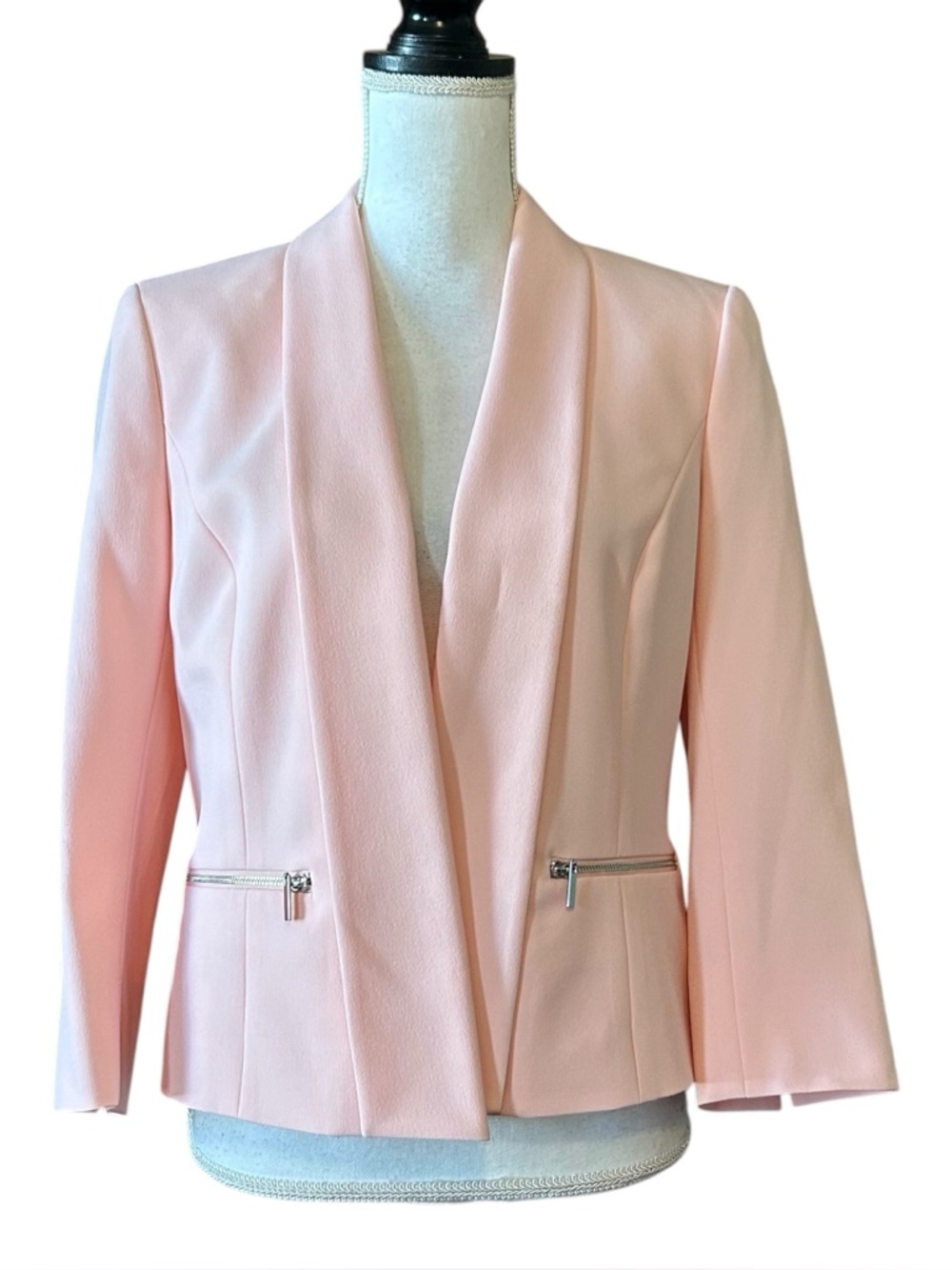 Evan Picone Black Label 3/4 Sleeve Career Professional Blazer Women’s SZ 6 Pink